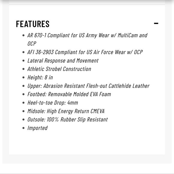 Bates Mens Size 12 Rush Tall Tactical Boots - Picture 8 of 8